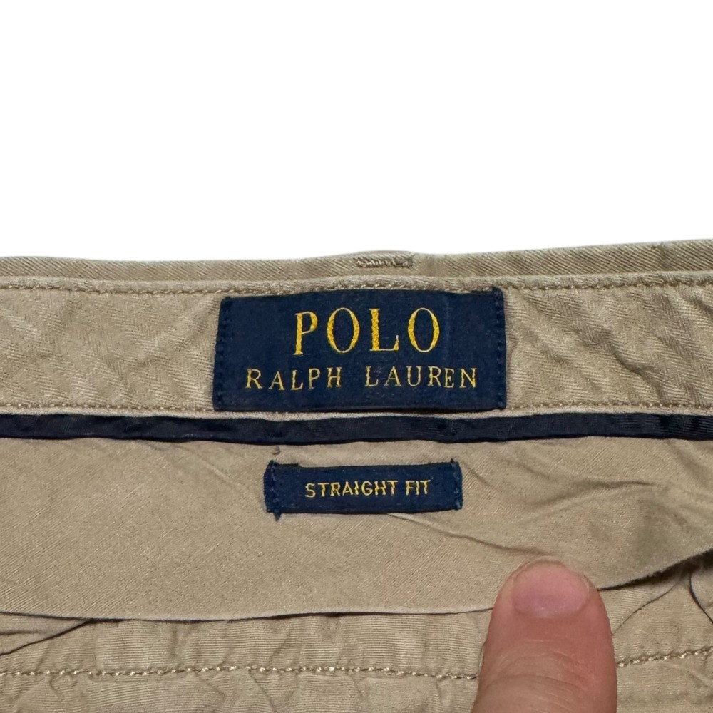 Polo Ralph Lauren Straight Fit 100% Pima Cotton Tan/Khaki Shorts Men's 40 FLAW - Picture 5 of 11